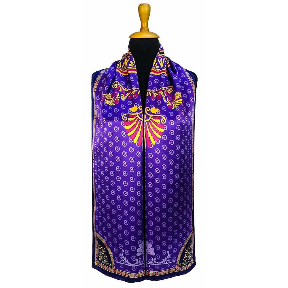 100 pure silk ALCIVIADES Ancient Greek Scarves Collection from Greece