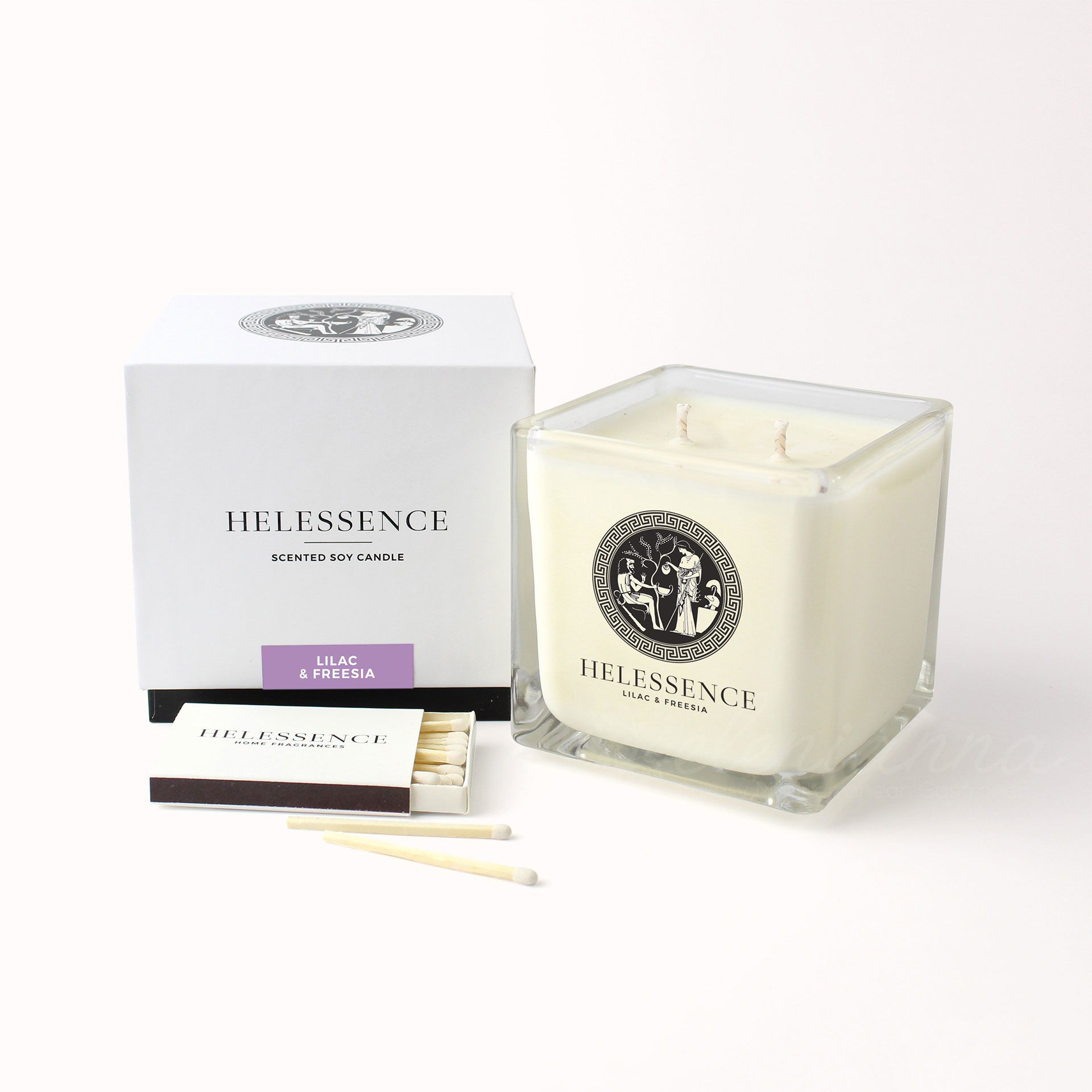 Lilac & Freesia Scented Candle from Greece Worldwide Delivery