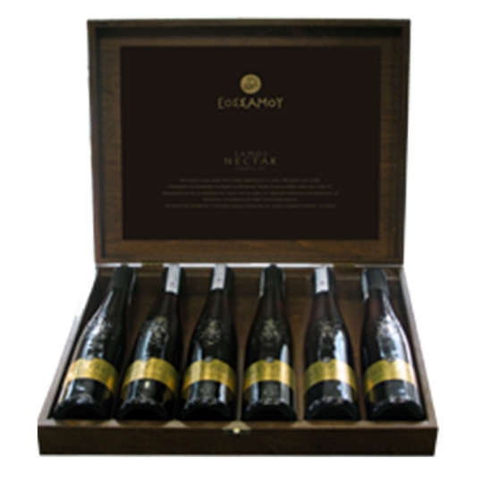 Samos Nectar 1980 37.5cl set 6 Wooden Gift Box