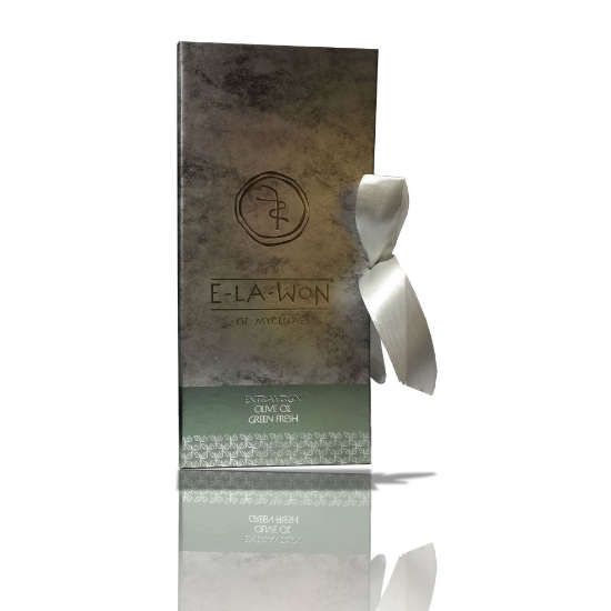 Luxury Gift Box with Early Harvested Extra Virgin Olive Oil Green fresh E-LA-WON