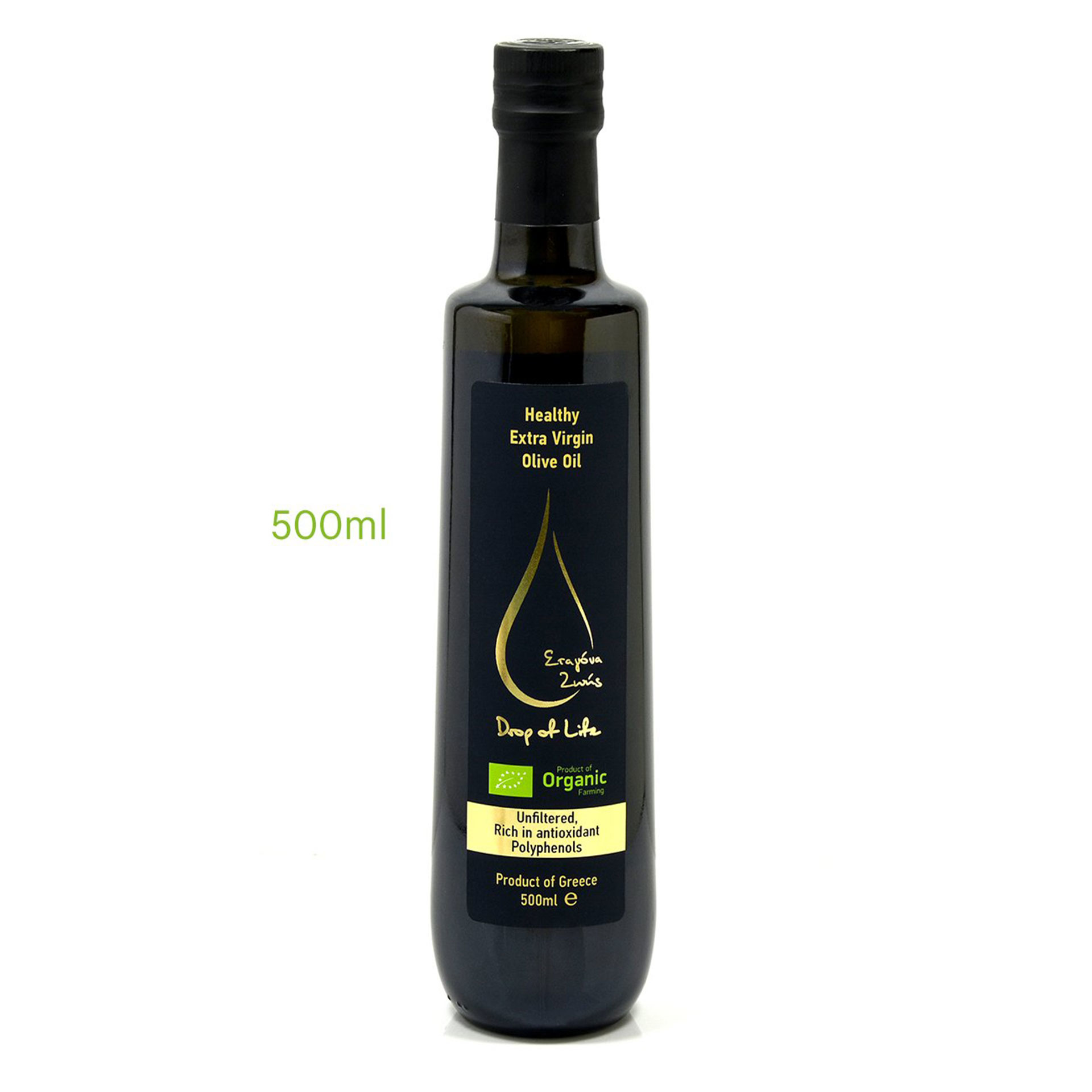 Organic Extra Virgin Olive Oil Drop of Life Unfiltered Naturally