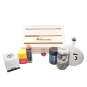 Vegan Gourmet Wooden Gift Box with Heart Padlock