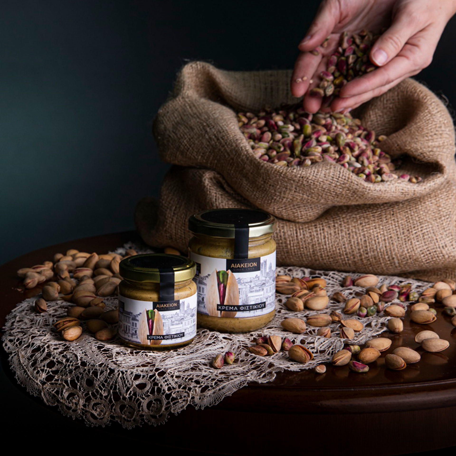 Pistachio Butter from Aegina Pistachio PDO Sugar Free 190gr Greek