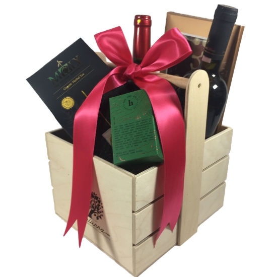 Christmas Wooden Gift Basket III