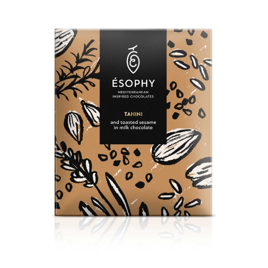 Artisanal Toasted Sesame Ιn Milk Chocolate 50g esophy