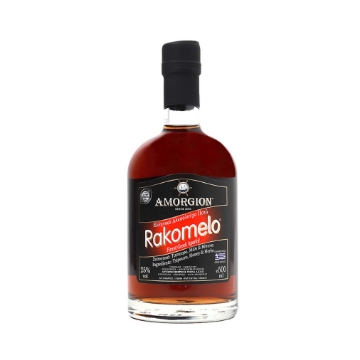 Amorgion Rakomelo 500ml – Premium Greek Honey & Herb Liqueur | Authentic Amorgos Spirit, Artisanal Tsipouro Digestif, No Preservatives