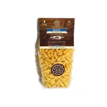 Authentic Cretan Handmade Pasta Fusilli with Anthotiro Cheese – Maggiri 400g  Authentic Cretan Handmade Pasta Fusilli with Anthotiro Cheese – Maggiri 400g