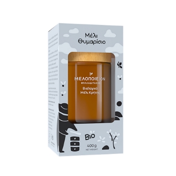 Premium Cretan Organic Thyme Honey 400g Jar  Jar of Premium Cretan Organic Thyme Honey 400g