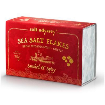 Show details for Sea Salt Flakes Smoked and Spicy Certified Organic  Salt Odyssey  75g Picture of Sea Salt Flakes Smoked and Spicy Certified Organic  Salt Odyssey  75g