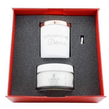 Luxurious Handcrafted Olive Oil Candle - Eternal Rose Scent Handcrafted olive oil candle with Eternal Rose fragrance in elegant packaging.
