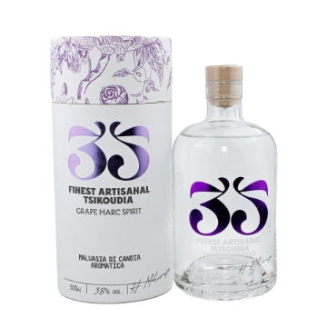 Premium Artisanal Cretan Tsikoudia Malvasia di Candia Aromatica 35N 0.5lt Premium Artisanal Cretan Tsikoudia Malvasia di Candia Aromatica 35N 0.5lt