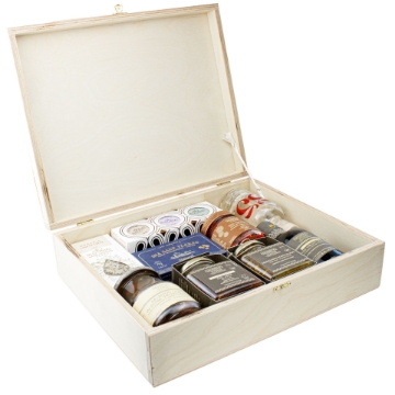Elenianna Luxury Greek Gift Hamper – Gourmet Food & Spirit Wooden Box
