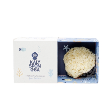 Kalyspongea Natural Sea Sponge – Ultra Soft Baby Bath Sponge | 100% Organic, Hypoallergenic, Sustainable Aegean Silk Sponge for Newborns